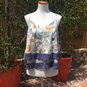 Anthropologie VNeck TieredTop Size S